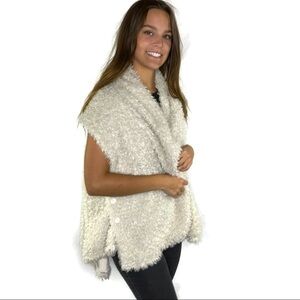 Altard State Faux Fur Furry Vest Button down both sides Size Small Medium